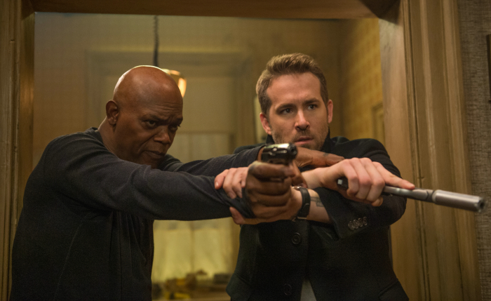 Samuel L. Jackson als "Darius Kincaid" und Ryan Reynolds als "Michael Bryce" in "Killer's Bodyguard"