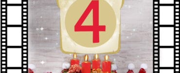 Filmtoast begrüßt zum Adventsfrühstück Podcast #4. Auf dem Bild sind eine Menge Weihnachtsmützen. In der Mitte ist ein Adventskranz mit vier angezündeten Kerzen. Darüber schwebt das Filmtoast-Logo mit einer großen roten 4 darin. Umrandet wird das Bild von zwei Filmrollen.