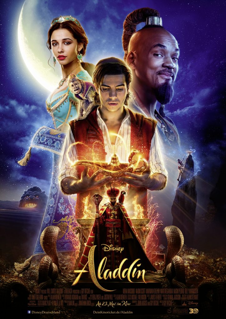Das Filmplakat zu "Aladdin". Die Realverfilmung des Zeichentrickklassikers von 1992 ist Disneys neuester Kinohit ©Walt Disney Studios Motion Company