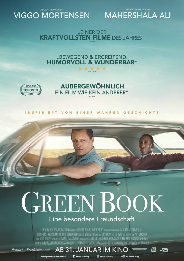Das Kinoplakat zu "Green Book - Eine besondere Freundschaft" (nominiert für 5 Oscars) ©Entertainment One