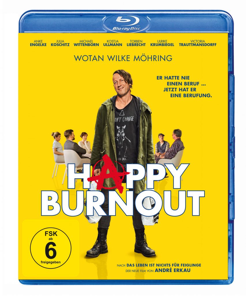 Bluray-Cover von Happy Burnout aus 2017. © 2017 Riva Filmproduktion GmbH. All rights reserved. 
