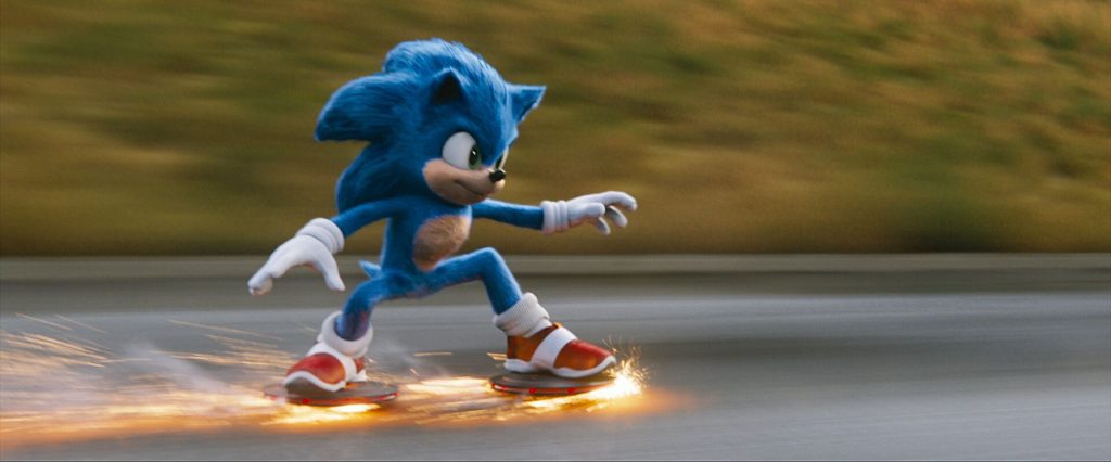 Sonic flitzt über eine Straße und schlägt dabei Funken | Videospielverfilmungen im Podcast