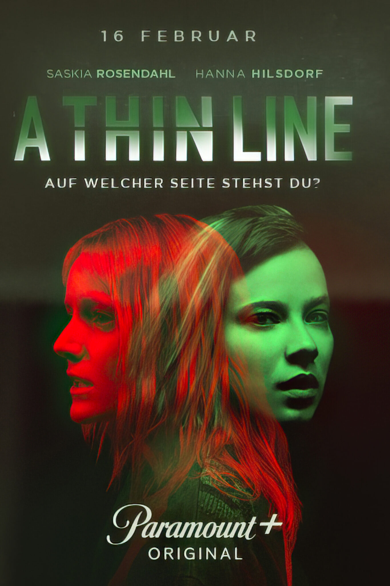 Das Poster zeigt in grün und rot die beiden Protagonistinnen von A Thin Line