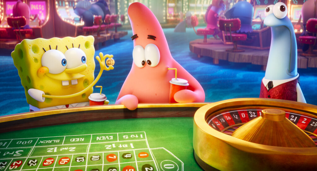 SpongeBob und Patrick am Spieletisch