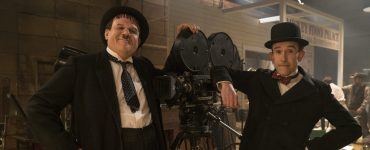 Stan Laurel und Oliver Hardy am Set eines ihrer Filme, Stan & Ollie