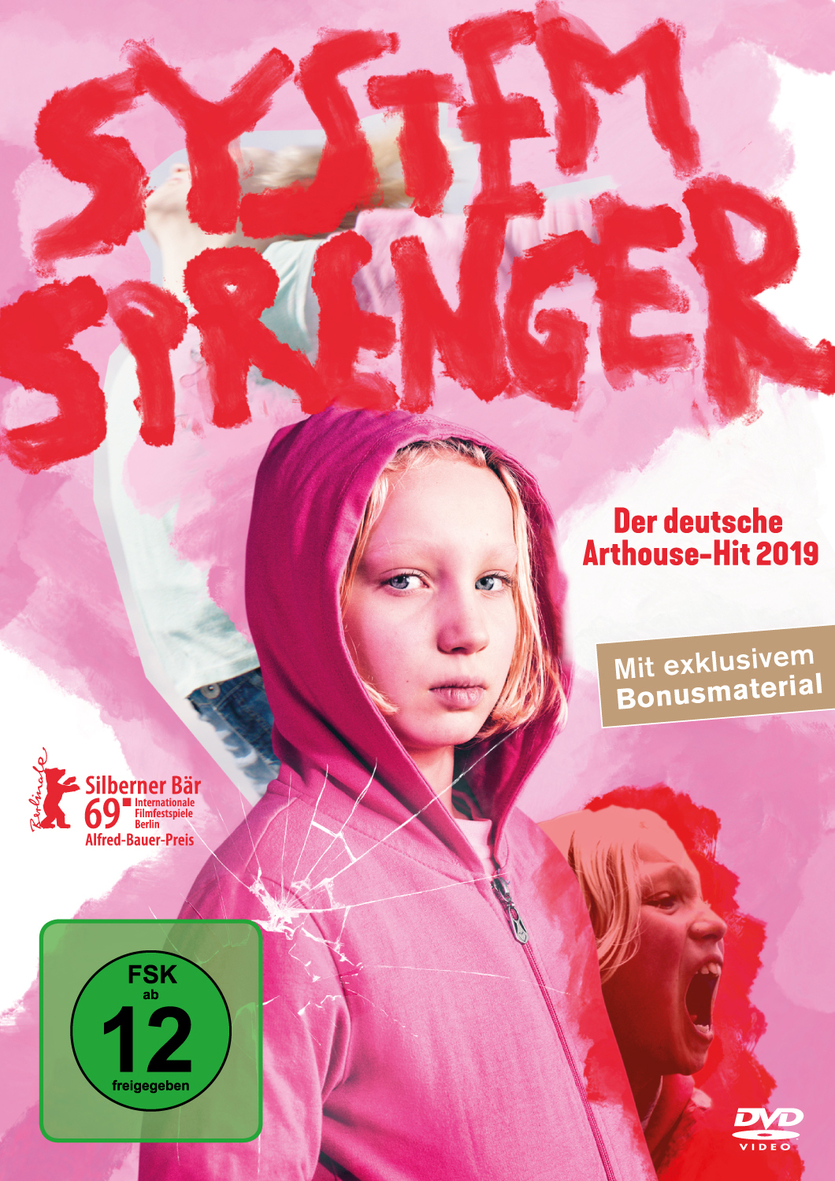 Auf dem DVD-Cover zu Systemsprenger sieht man Helena Zengel als Benni in Großaufnahme.