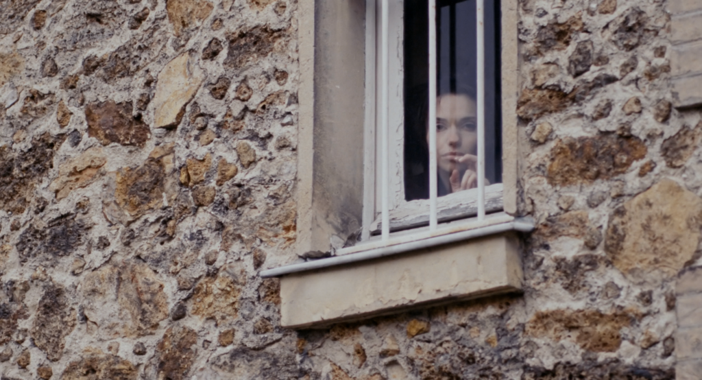 Béatrice Dalle schaut aus dem vergitterten Fenster ihres Hauses - Trouble Every Day.