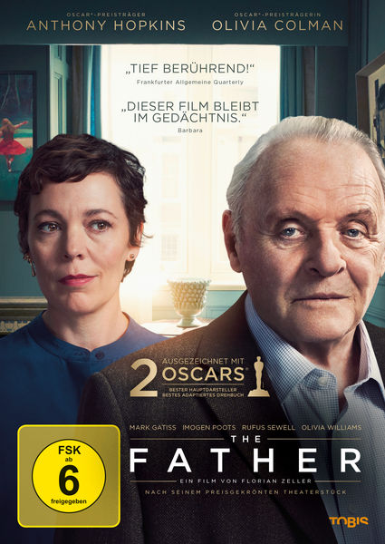 Das deutsche Cover zu "The Father" zeigt die beiden tragenden Darsteller Olivia Colman und Anthony Hopkins.