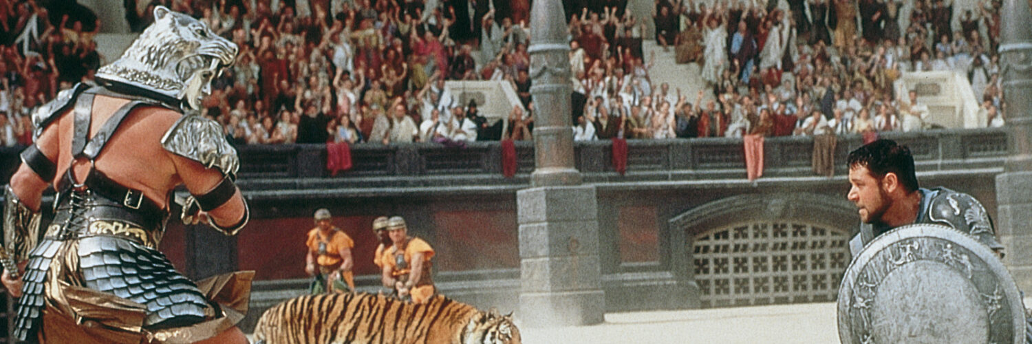 Maximus kämpft im Kolosseum, Gladiator