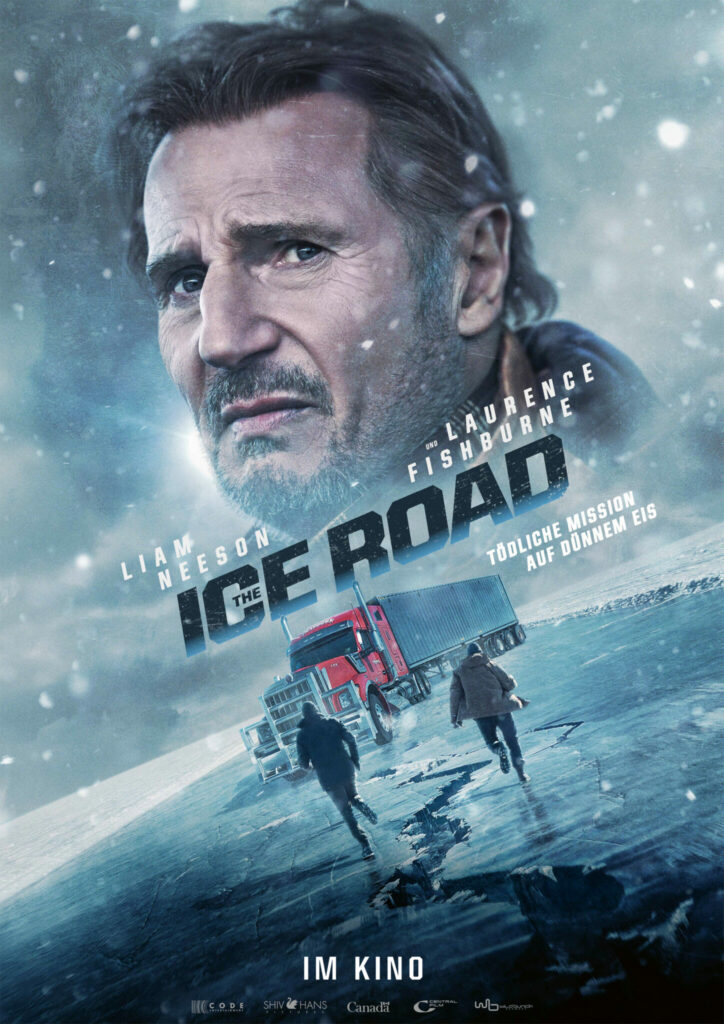 Liam Neeson auf dem Kinoplakat zu The Ice Road