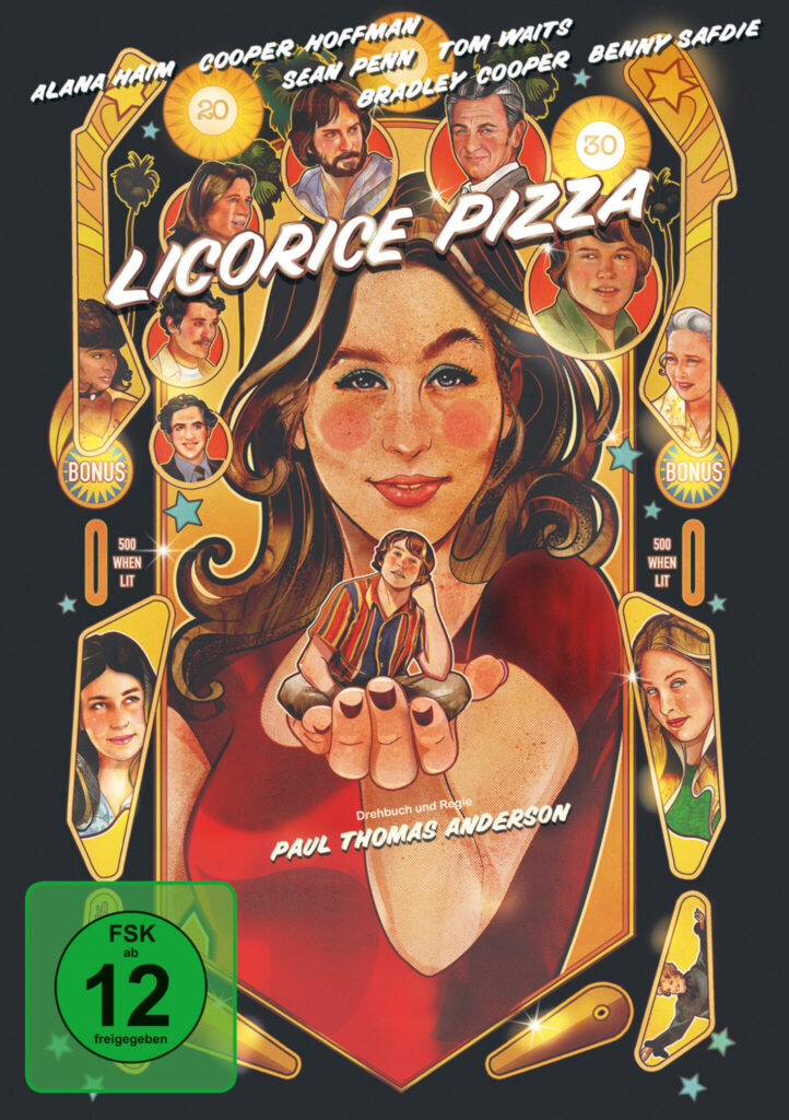 Das offizielle DVD-Cover von Licorice Pizza mit FSK-12-Aufkleber